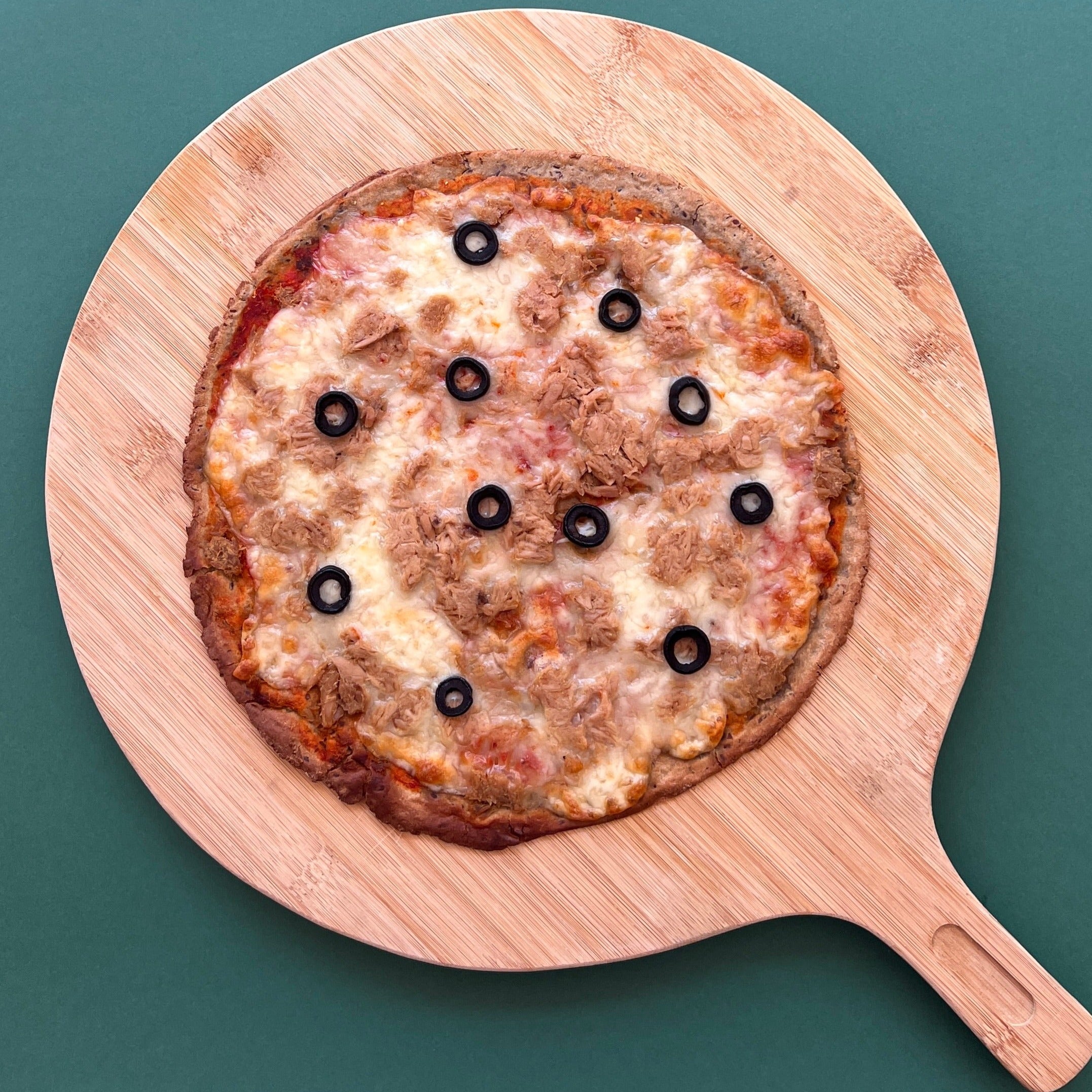 Pizza de atun low carb