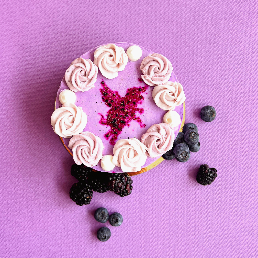 Tarta de moras y arándanos sin azúcar